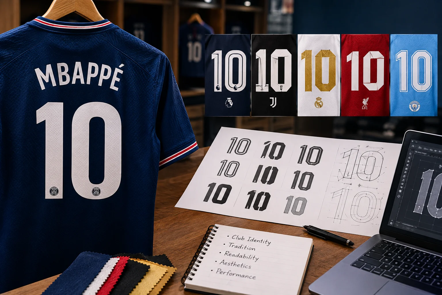 football shirt number fonts