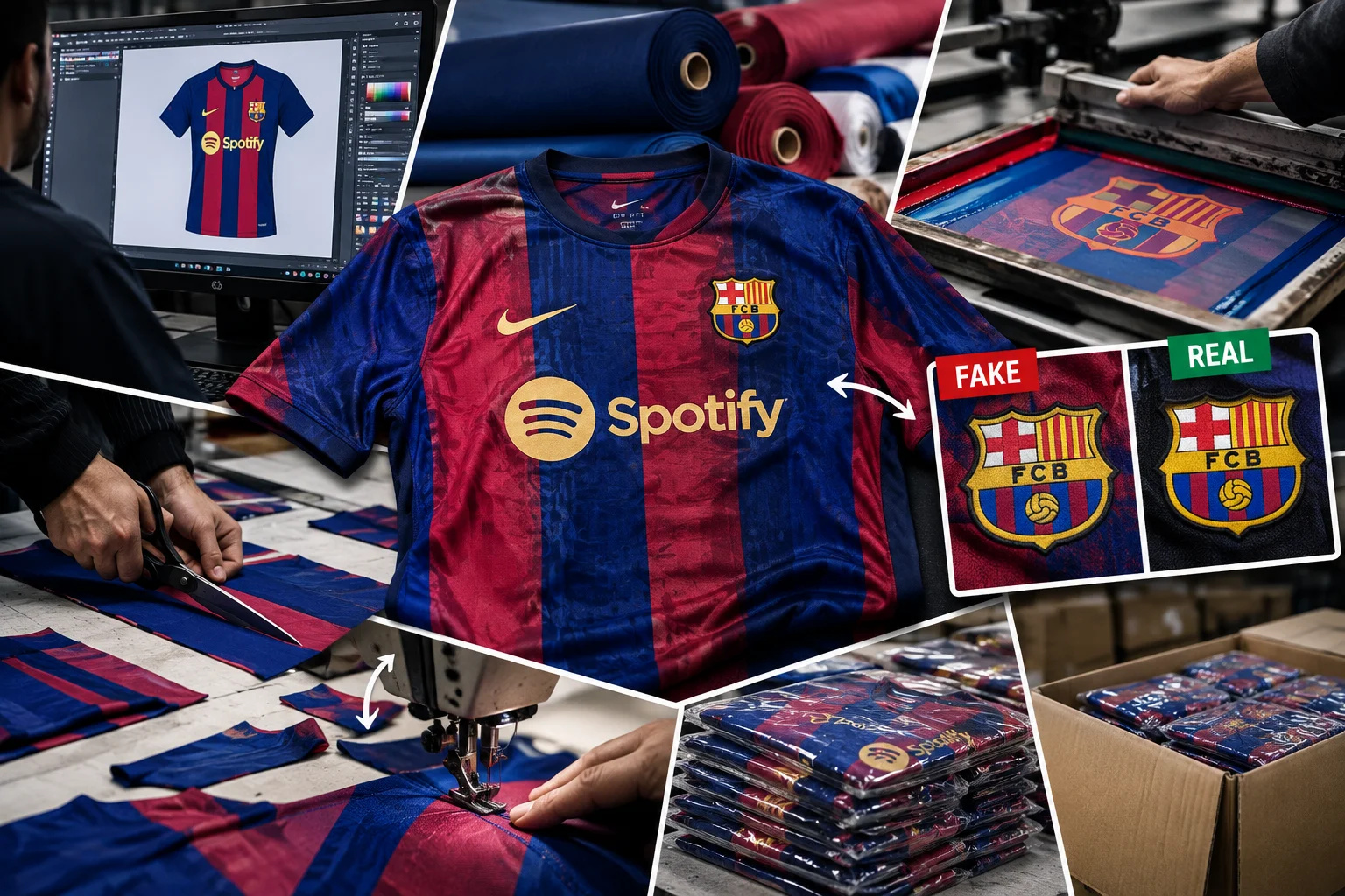 how counterfeit football shirts are made